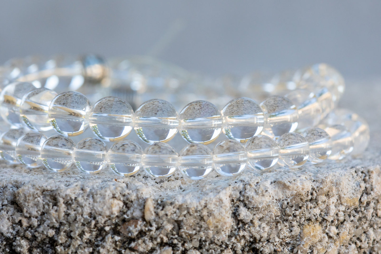Clear Quartz Gemstone Crystal Bracelet