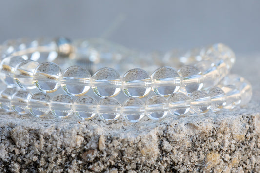 Clear Quartz Gemstone Crystal Bracelet