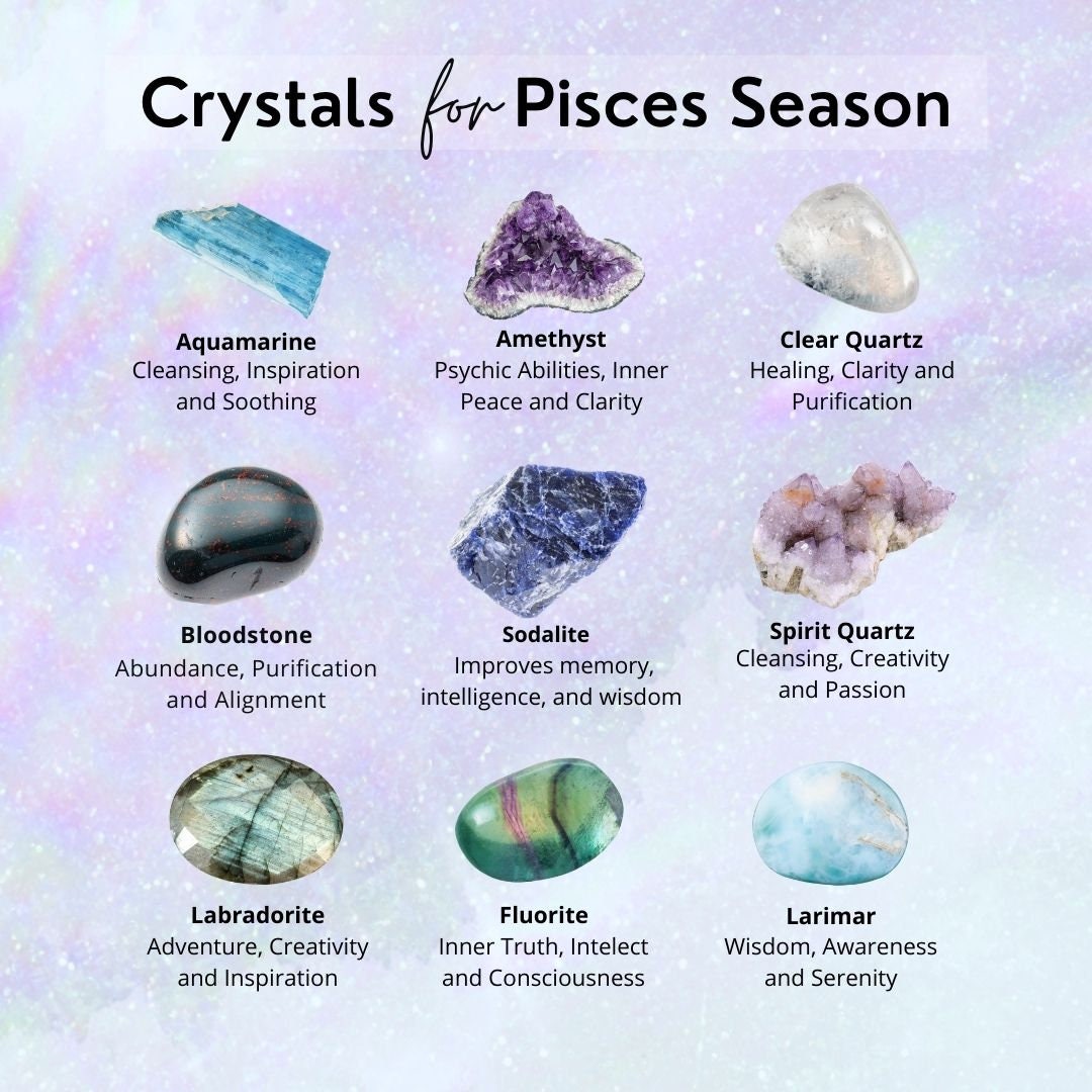 Pisces Zodiac Gemstone Crystal Bracelet