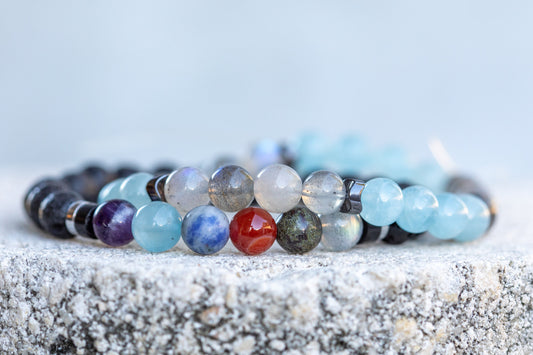 Pisces Zodiac Gemstone Crystal Bracelet