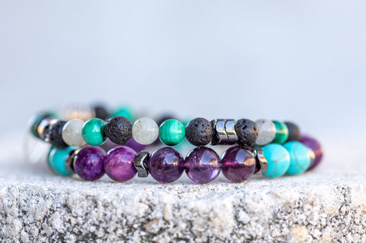 Sagittarius Zodiac Gemstone Crystal Bracelet