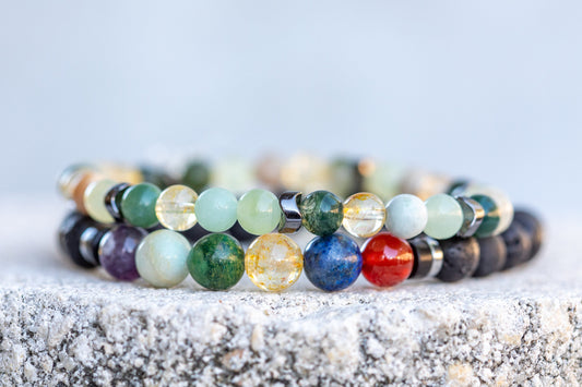 Virgo Zodiac Gemstone Crystal Bracelet
