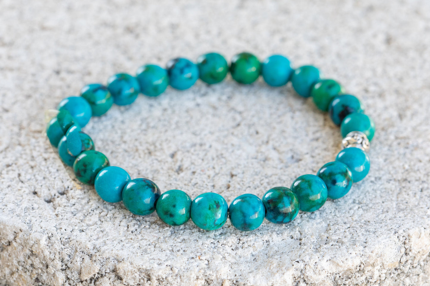 Chrysocolla Gemstone Crystal Bracelet