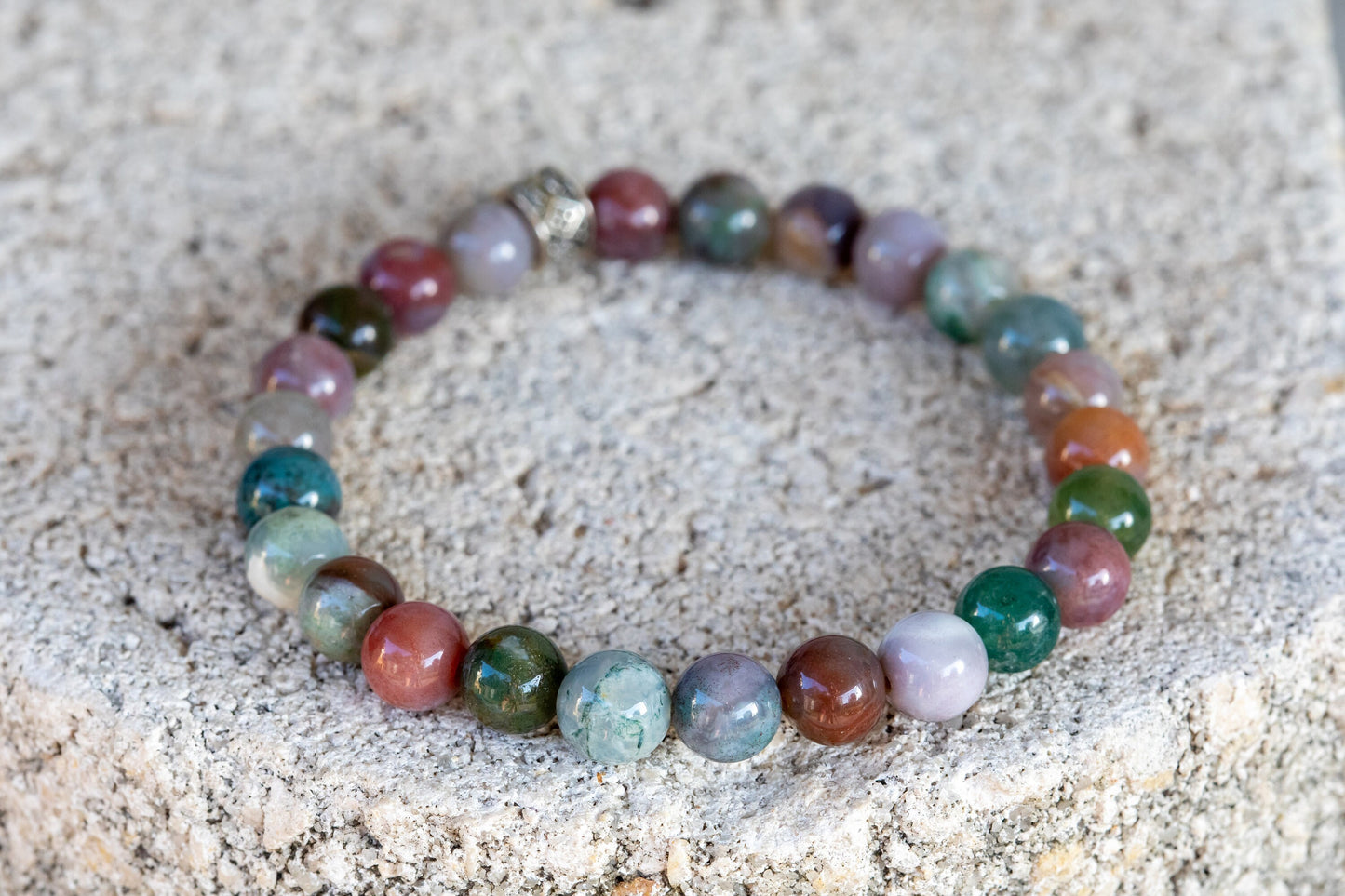 Fancy Jasper Gemstone Crystal Bracelet