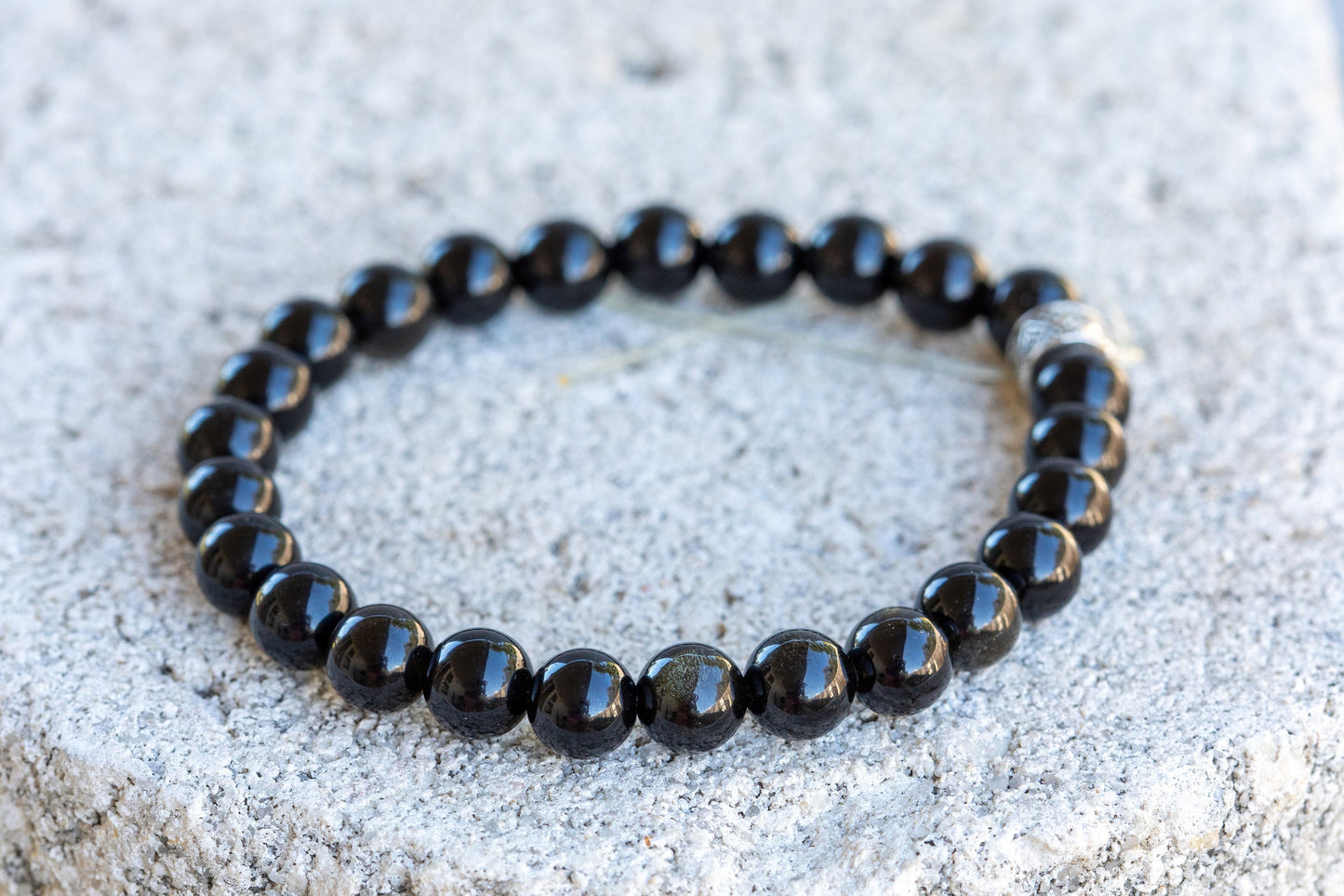 Obsidian Golden, Mahogany, Snowflake Gemstone Crystal Bracelet