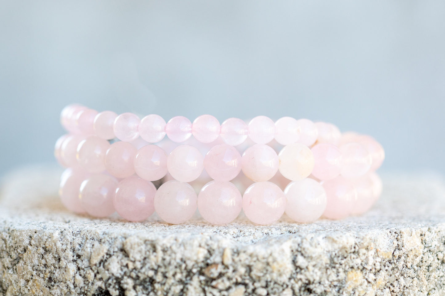 Rose Quartz Gemstone Crystal Bracelet