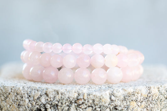 Rose Quartz Gemstone Crystal Bracelet