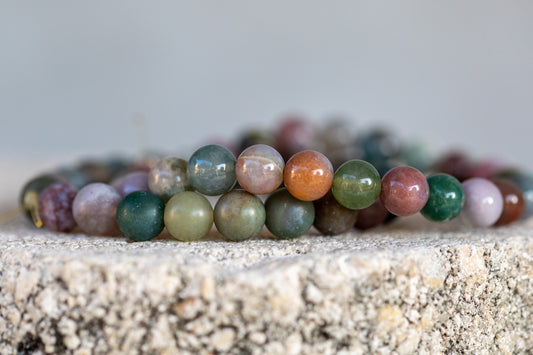 Fancy Jasper Gemstone Crystal Bracelet