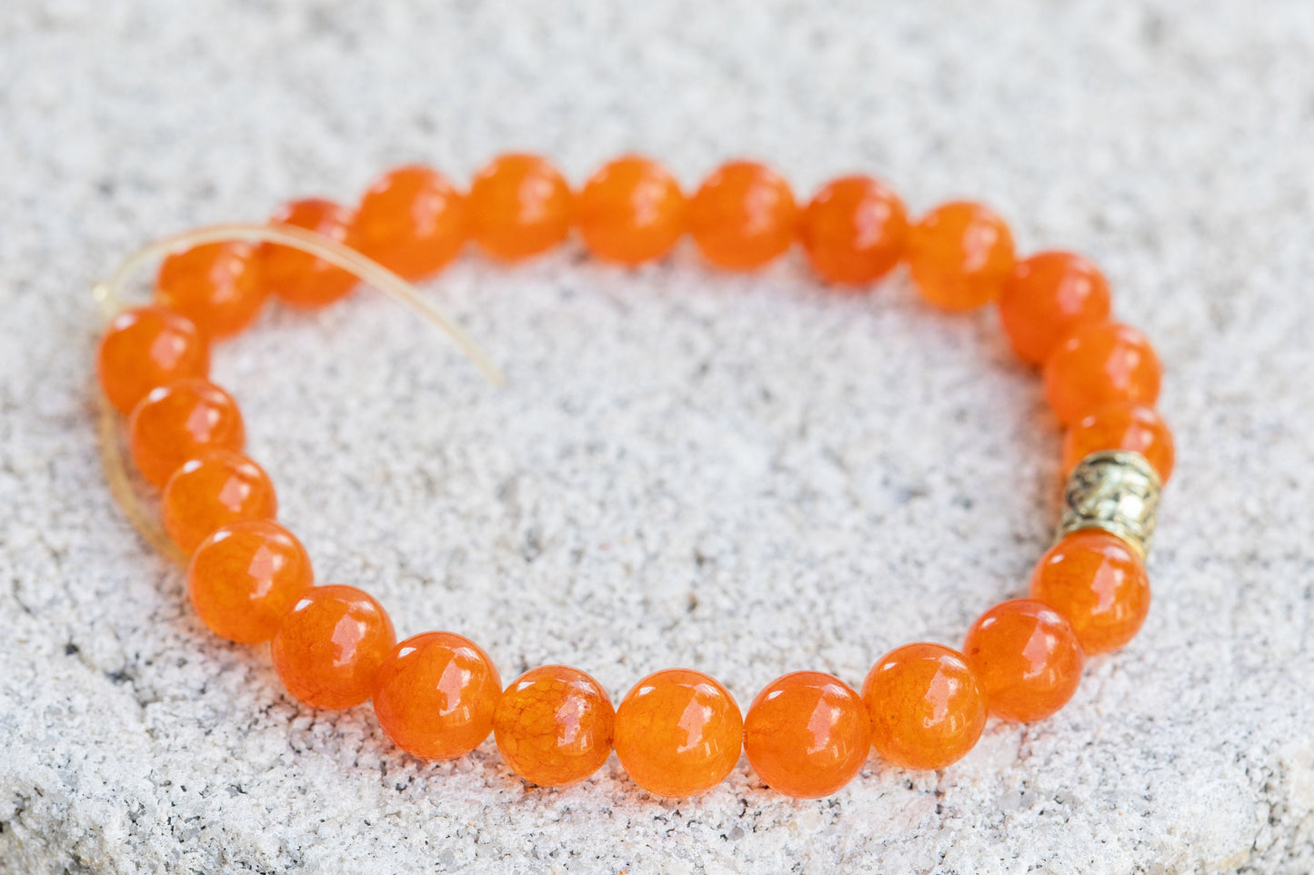 Dyed Pink, Orange, Yellow, Green Quartz Gemstone Crystal Bracelet
