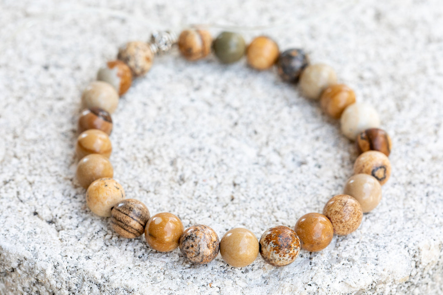 Picture Jasper Yellow Gemstone Crystal Jewelry