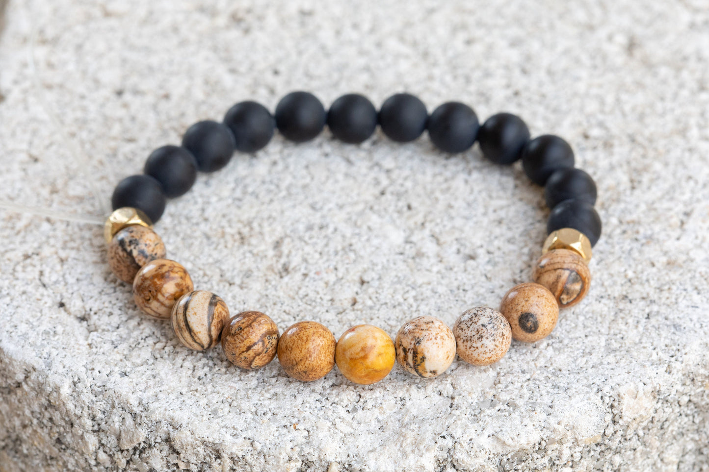 Picture Jasper Yellow Gemstone Crystal Jewelry