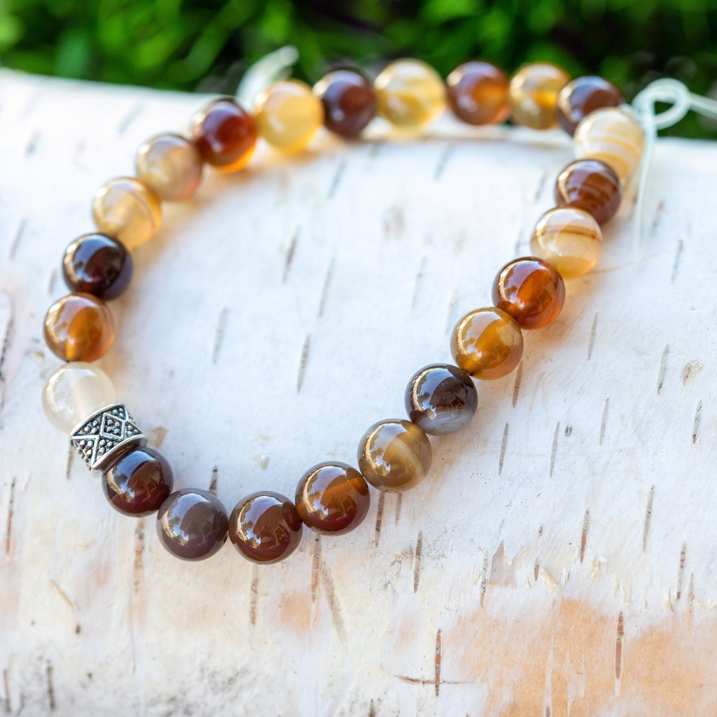 Botswana Agate Gemstone Crystal Bracelet