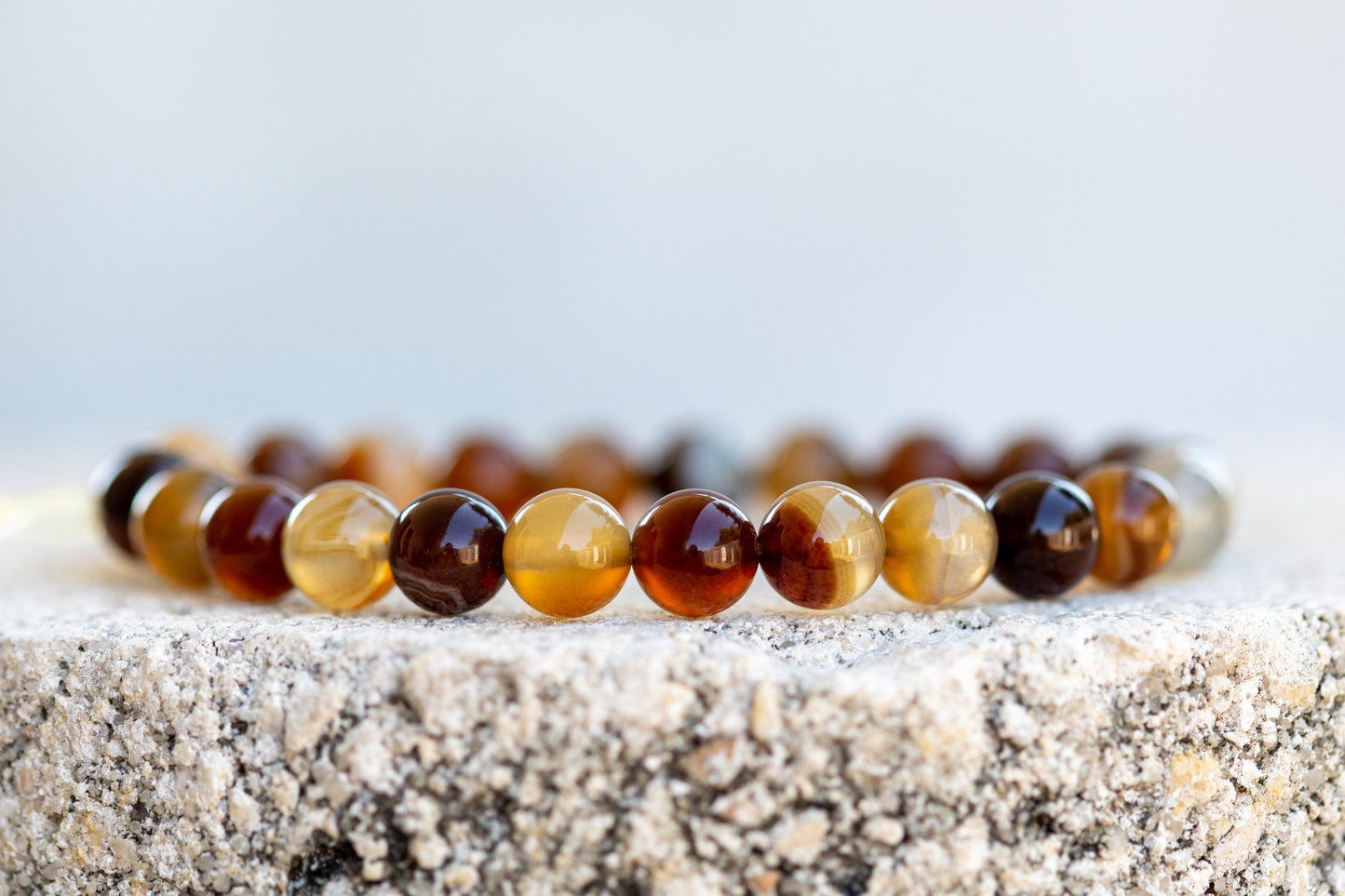 Botswana Agate Gemstone Crystal Bracelet