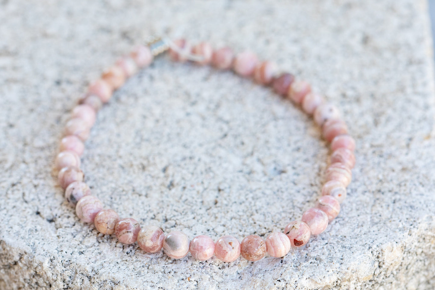Rhodochrosite Gemstone Crystal Bracelets
