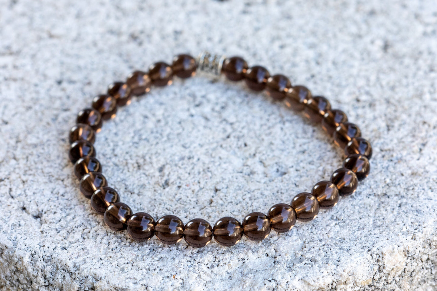 Smoky Quartz Gemstone Crystal Bracelet