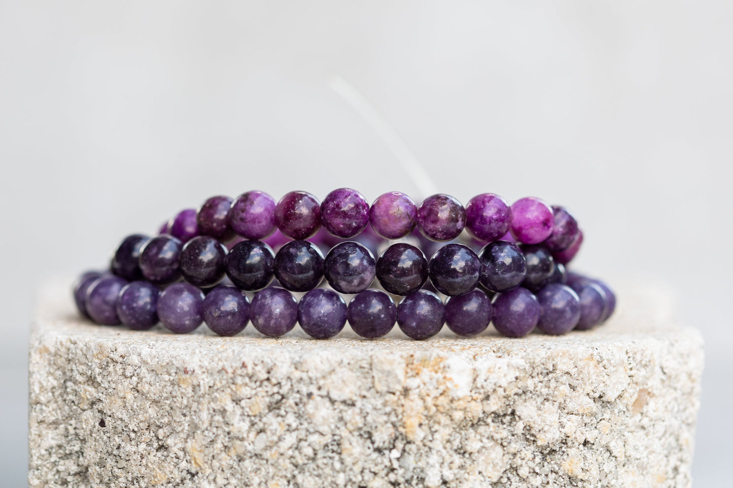 Lepidolite Gemstone Crystal Bracelet