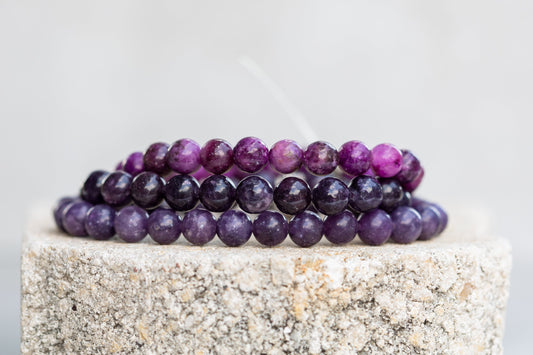 Lepidolite Gemstone Crystal Bracelet