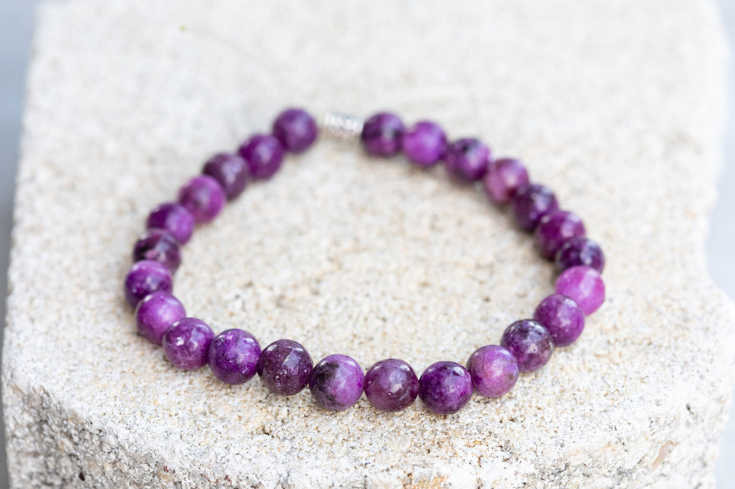 Lepidolite Gemstone Crystal Bracelet