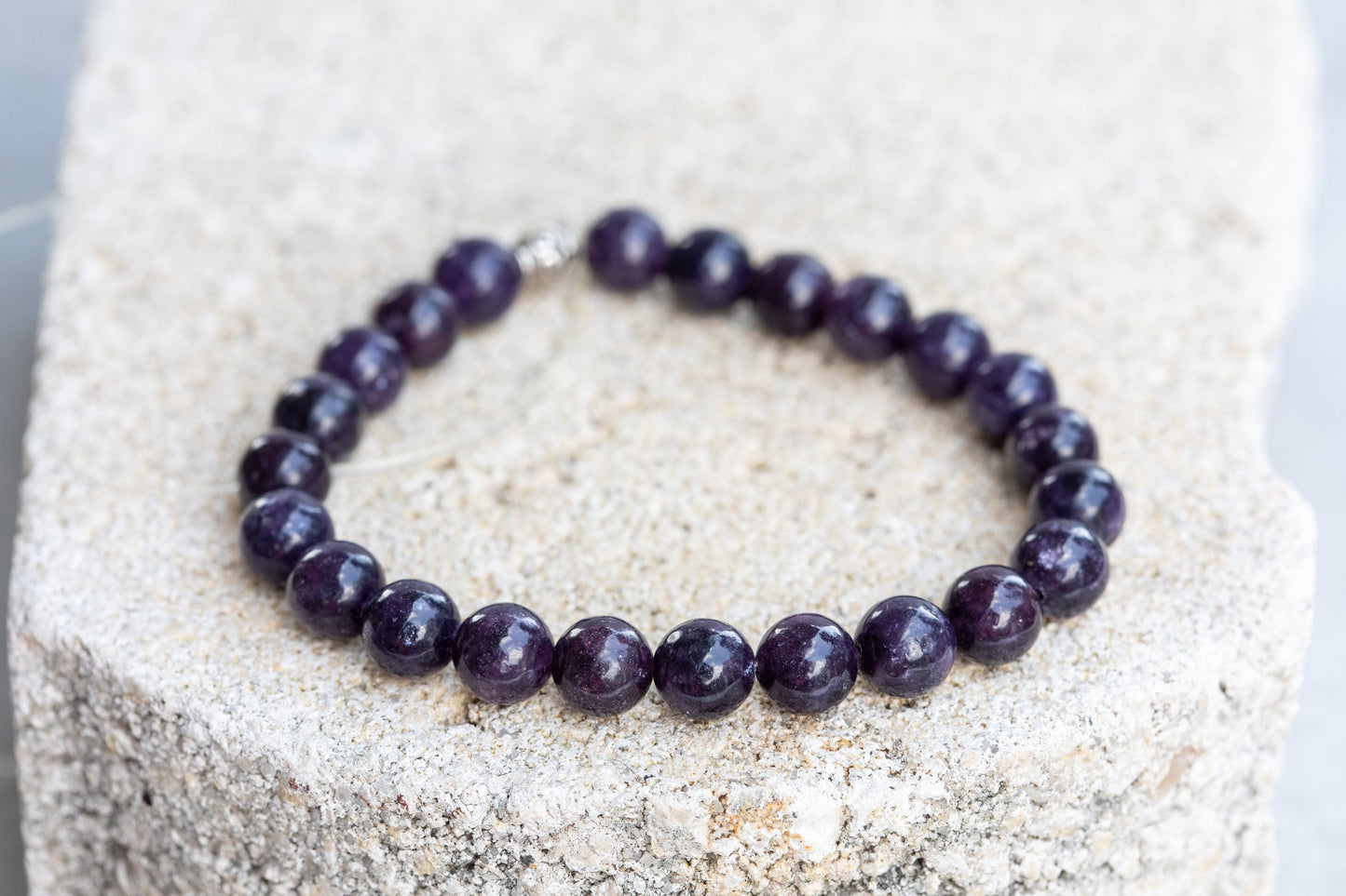 Lepidolite Gemstone Crystal Bracelet
