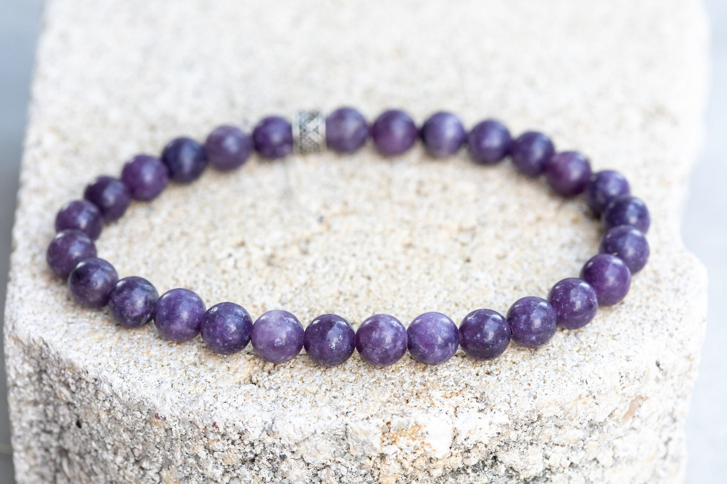 Lepidolite Gemstone Crystal Bracelet