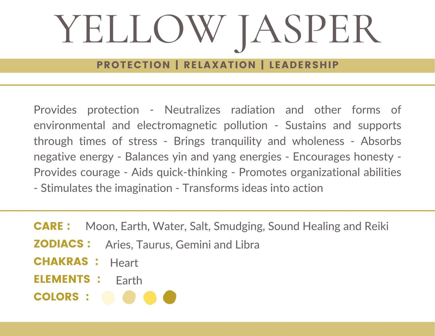 Picture Jasper Yellow Gemstone Crystal Jewelry
