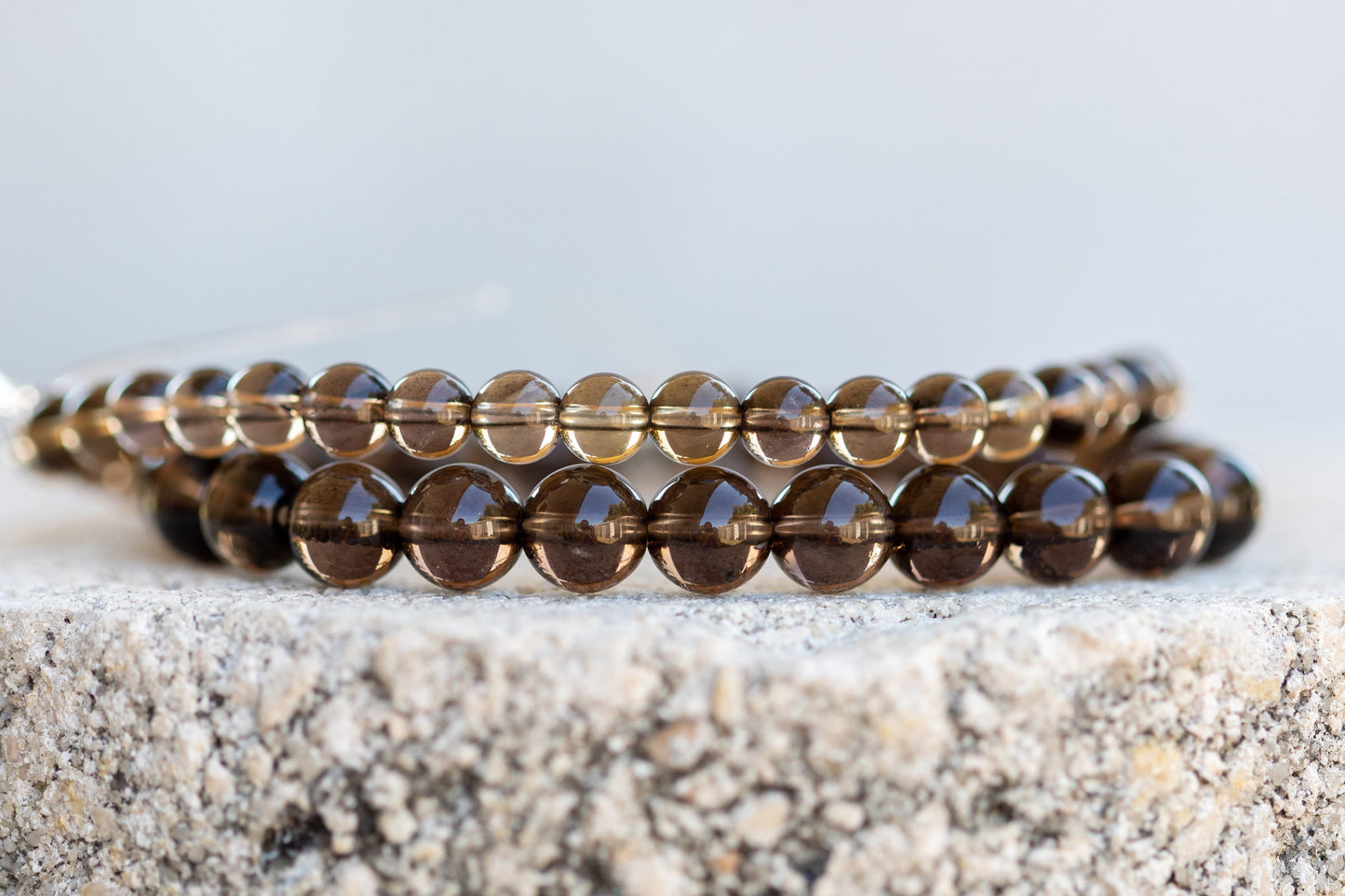 Smoky Quartz Gemstone Crystal Bracelet
