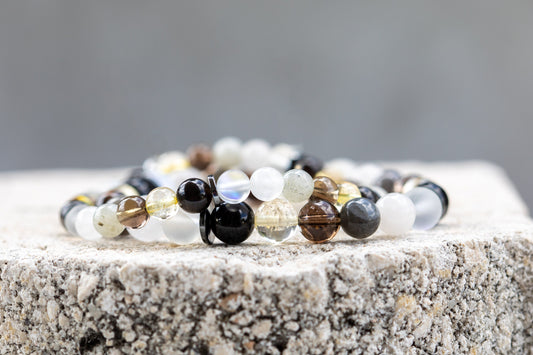 New Moon Gemstone Crystal Bracelet