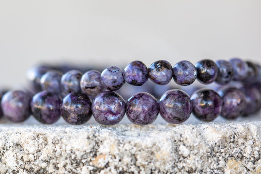 Charoite Lepidolite Mix Gemstone Crystal Bracelet