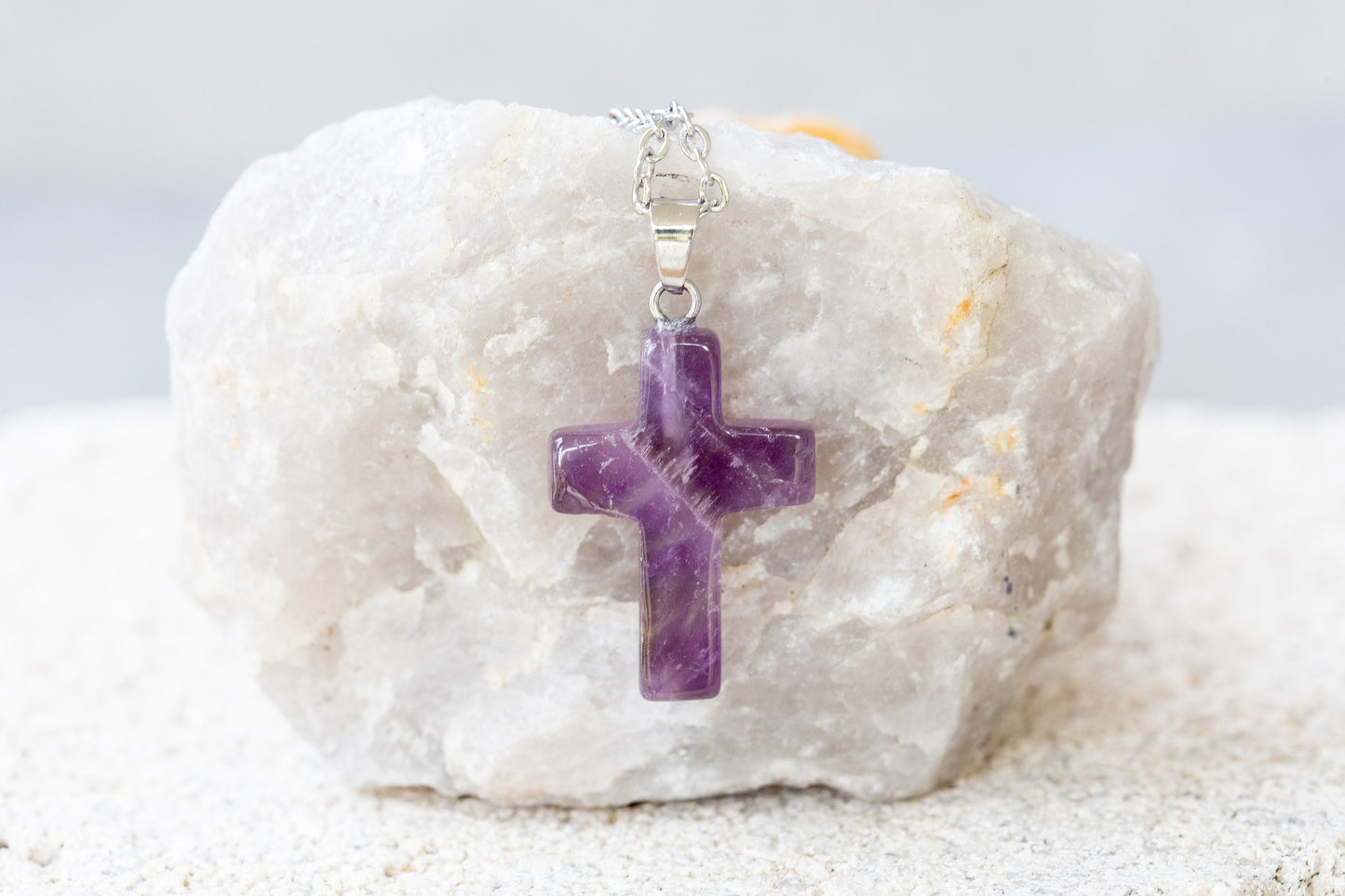 Gemstone Cross, Sphere, Flower, Coin, Point Necklaces & Pendants