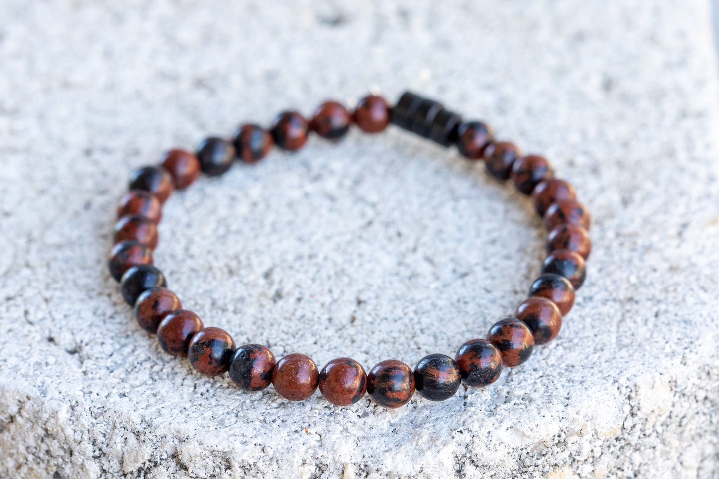 Obsidian Golden, Mahogany, Snowflake Gemstone Crystal Bracelet