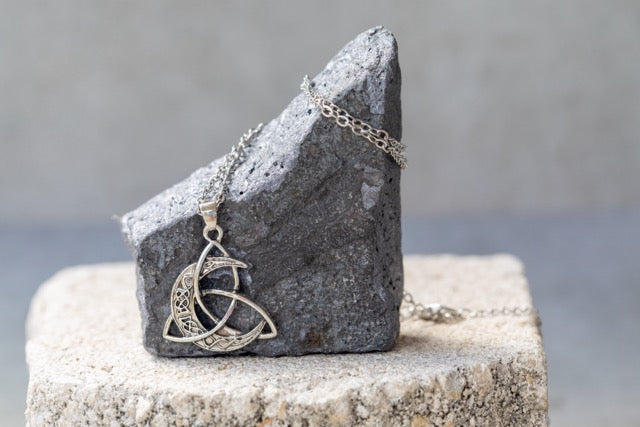 Irish Witch Knot, Trinity Witch Triad Sterling Silver Necklaces & Pendants