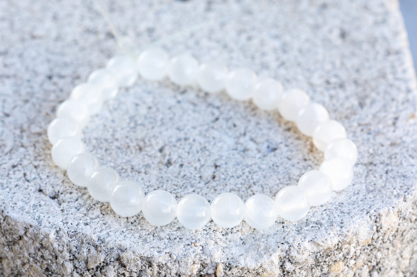 Selenite Gemstone Crystal Bracelet