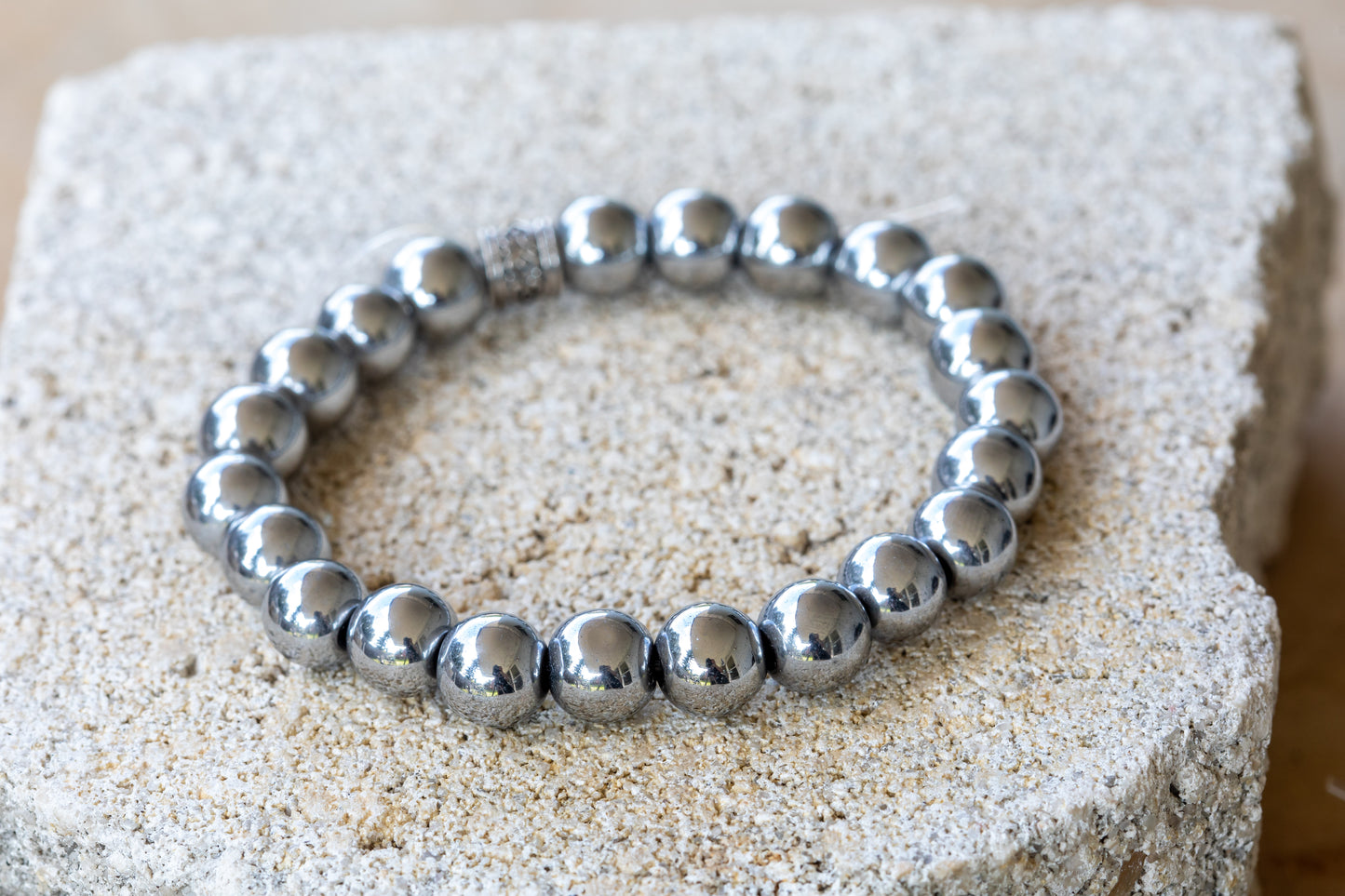 Hematite Gemstone Crystal Bracelet