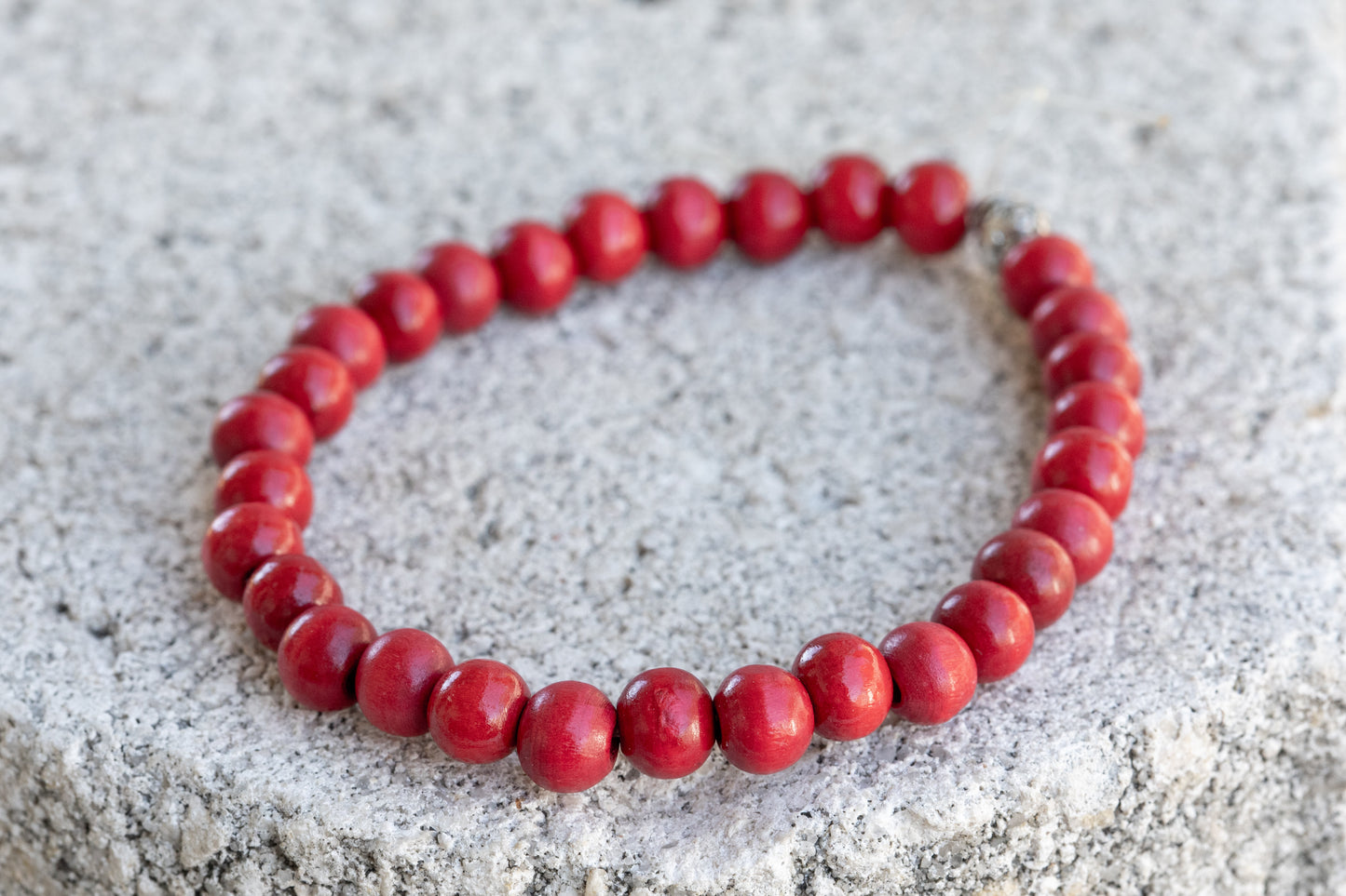 Mala Prayer Buddha Sandalwood, Rosewood, Phoebe Wood bead Bracelets