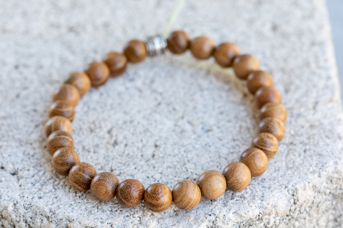 Mala Prayer Buddha Sandalwood, Rosewood, Phoebe Wood bead Bracelets